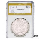 1887-O Morgan Silver Dollar PGA MS64