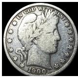 1900 Silver Half Dollar Barber LIGHTLY CIRCULATED