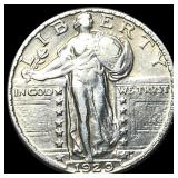 1929 Standing Liberty Silver Quarter CLOSELY UNCIR