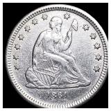 1861 Seated Liberty Quarter CHOICE AU