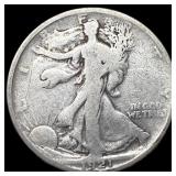 1921 Silver Half Dollar (Walking Liberty) NICELY C