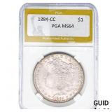 1884-CC Morgan Silver Dollar PGA MS64
