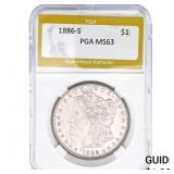 1886-S Morgan Silver Dollar PGA MS63