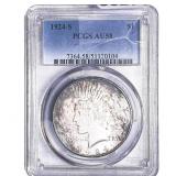 1924-S Silver Peace Dollar PCGS AU58