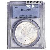 1923 Silver Peace Dollar PCGS MS64