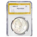 1884-CC Morgan Silver Dollar PGA MS64