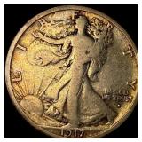 1917-D Silver Walking Liberty Half Dollar LIGHTLY