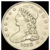 1838 Silver Capped Bust Half Dollar CLOSELY  UNCI