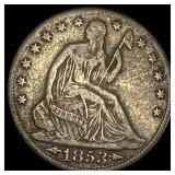 1853-O Arrows/Rays Seated Liberty Half Dollar  LI