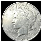 1922-D Silver Peace Dollar ABOUT UNCIRCULATED