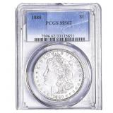 1880 Morgan Silver Dollar PCGS MS62