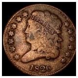 1826 Classic Head Half Cent LIGHTLY CIRCULATED