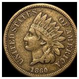 1860 Copper-Nickel Indian Head Cent NEARLY UNCIRCU