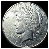 1923 Silver Peace Dollar NEARLY UNCIRCULATED