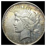 1922 Silver Peace Dollar CLOSELY UNCIRCULATED