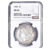 1902 Morgan Silver Dollar NGC MS64