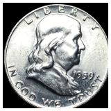 1959 Franklin Silver Half Dollar CHOICE BU