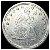 1877-S Silver Seated Liberty Quarter LIGHTLY CIRCU