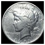 1921 Silver Peace Dollar ABOUT UNCIRCULATED