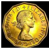 1970 Great Britain 3 Pence - Elizabeth II NEARLY U