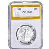 1939 Walking Liberty Half Dollar PGA MS64