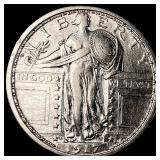 1917-D Silver Standing Liberty Quarter CLOSELY UNC
