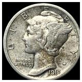 1917-D Silver Mercury Dime CLOSELY UNCIRCULATED