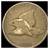 1858 Copper-Nickel Flying Eagle Cent ABOUT  UNCIR