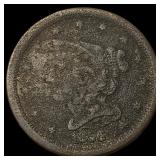 1849 Braided Hair Half Cent LIGHTLY CIRCULATED