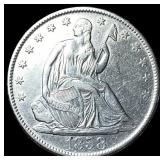 1858-O Silver Half Dollar CLOSELY UNCIRCULATED