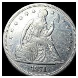 1871 Silver Dollar NEARLY UNCIRCULATED