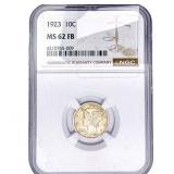 1923 Mercury Silver Dime NGC MS62 FB