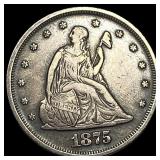 1875 Seated Liberty Twenty Cents NEARLY  UNCIRCUL