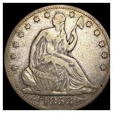 1853 Arrows Seated Liberty Half Dollar LIGHTLY CIR