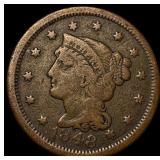 1848 Braided Hair Large Cent LIGHTLY CIRCULATED