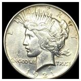1921 Silver Seated Liberty Peace Dollar  UNCIRCUL