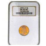 1944-D Wheat Cent NGC MS67 RD
