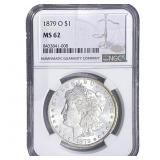 1879-O Morgan Silver Dollar NGC MS62
