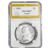 1953 Canada Silver Dollar PGA MS67