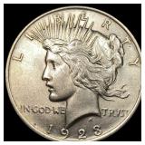 1923-S Silver Peace Dollar LIGHTLY CIRCULATED