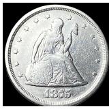 1875-S Silver Twenty Cents ABOUT UNCIRCULATED