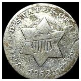 1852 Silver Three-Cent Piece LIGHTLY CIRCULATED