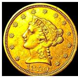 1850-D Gold $2.50 Liberty Head Quarter Eagle CLOSE