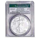 2020 Silver Eagle PCGS MS69