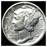 1918-S Silver Mercury Dime CLOSELY UNCIRCULATED