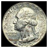 1940 Washington Silver Quarter CHOICE BU