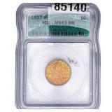 1927-S Wheat Cent ICG MS63 RB