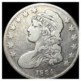 1834 Silver Capped Bust Half Dollar LIGHTLY CIRCUL