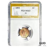 1963 Indian Head Cent PGA MS63 Red