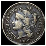 1880 Nickel Three-Cent Piece LIGHTLY CIRCULATED